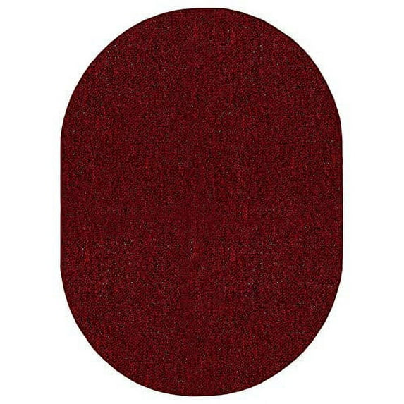 Home Queen Color World Collection Indoor Outdoor Area Rug Red - 3' x 5' Oval