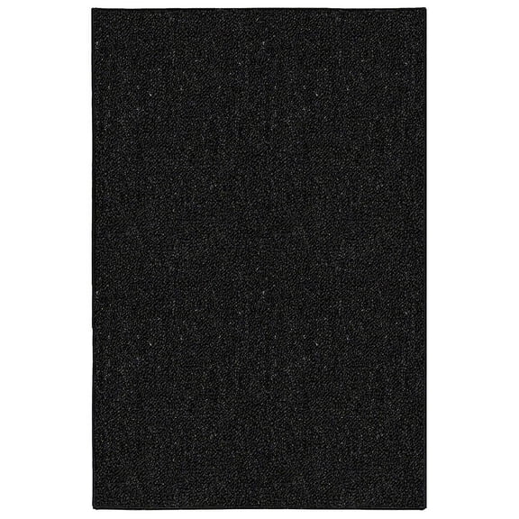 Home Queen Color World Collection Pet Friendly Indoor Outdoor Area Rug Black - 1.5' x 2.25'