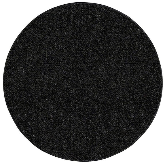Home Queen Color World Collection Pet Friendly Indoor Outdoor Area Rug Black - 4' Round