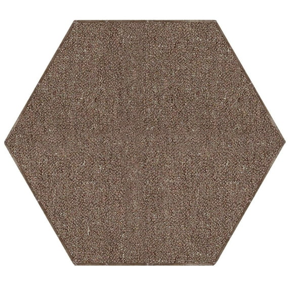 Home Queen Color World Collection Pet Friendly Indoor Outdoor Area Rug Brown - 10' Hexagon