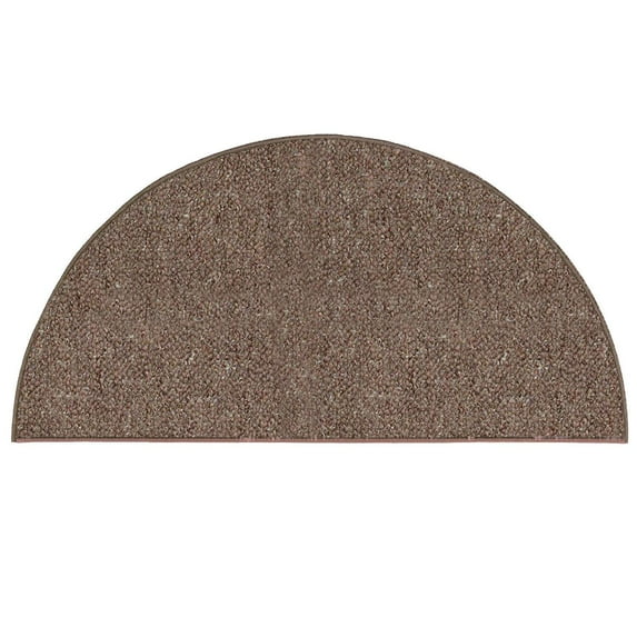 Home Queen Color World Collection Pet Friendly Indoor Outdoor Area Rug Brown - 36" x 72" Half Round