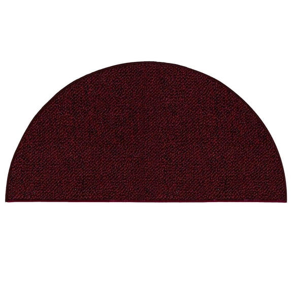 Home Queen Color World Collection Pet Friendly Indoor Outdoor Area Rug Burgundy - 54" x 108" Half Round