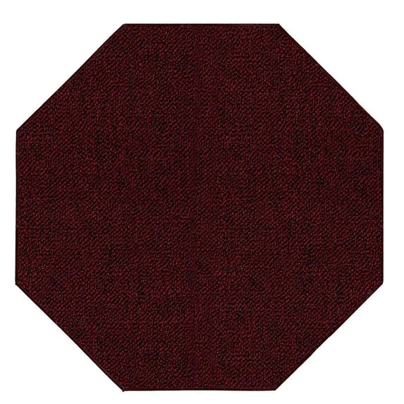 Home Queen Color World Collection Pet Friendly Indoor Outdoor Area Rug Burgundy - 9' Octagon