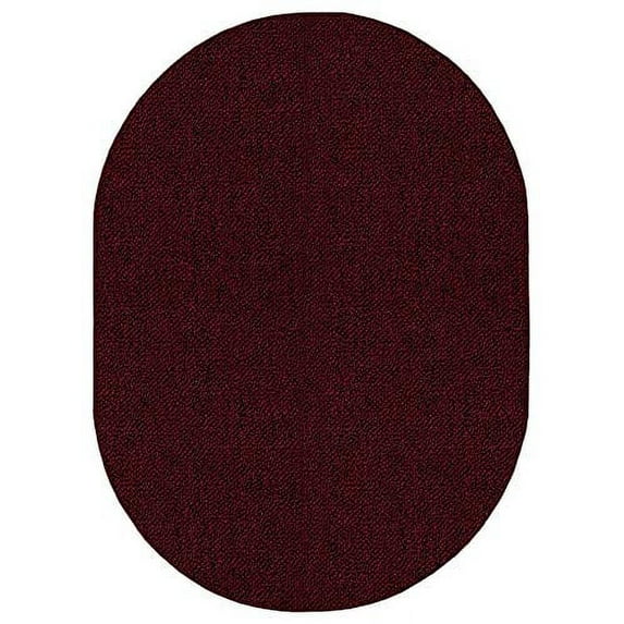 Home Queen Color World Collection Pet Friendly Indoor Outdoor Area Rug Burgundy - 9' x 12' Oval