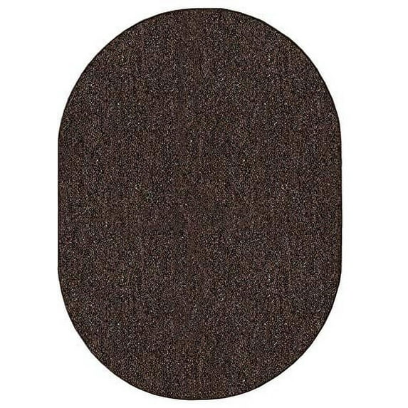 Home Queen Color World Collection Pet Friendly Indoor Outdoor Area Rug Chocolate - 3' x 5' Oval