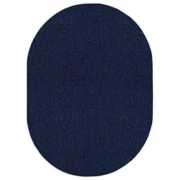 Home Queen Color World Collection Pet Friendly Indoor Outdoor Area Rug Navy - 3' x 5' Oval
