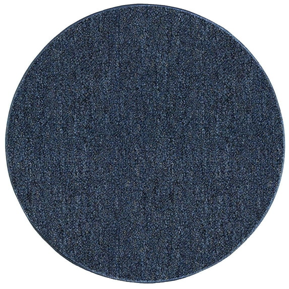 Home Queen Color World Collection Pet Friendly Indoor Outdoor Area Rug Petrol Blue - 5' Round