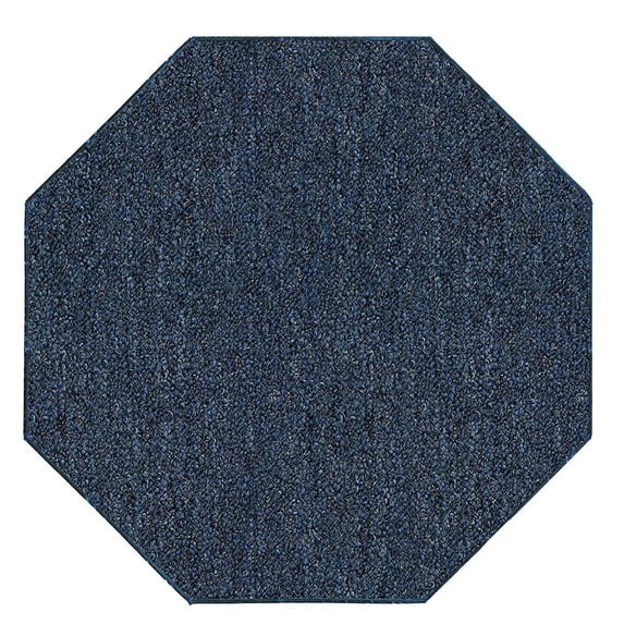Home Queen Color World Collection Pet Friendly Indoor Outdoor Area Rug Petrol Blue - 7' Octagon