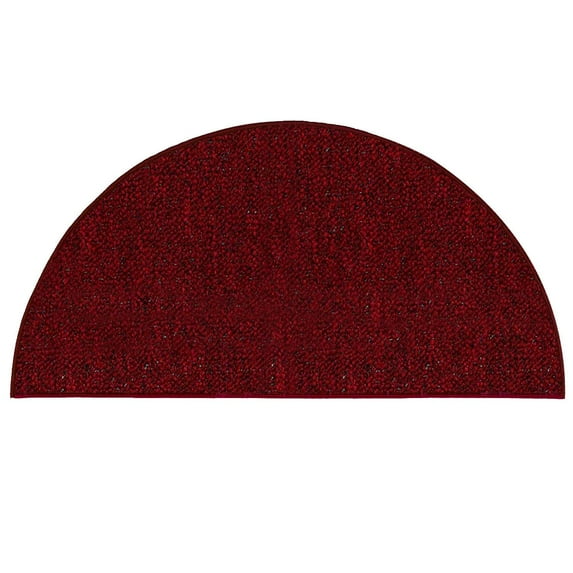 Home Queen Color World Collection Pet Friendly Indoor Outdoor Area Rug Red - 72" x 144" Half Round