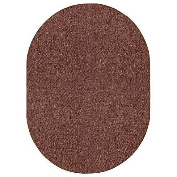 Home Queen Color World Collection Pet Friendly Indoor Outdoor Area Rug Rust - 5' x 8' Oval