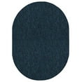thumbnail image 1 of Home Queen Color World Collection Pet Friendly Indoor Outdoor Area Rug Teal - 1.5' x 2.25' Oval Mat, 1 of 5
