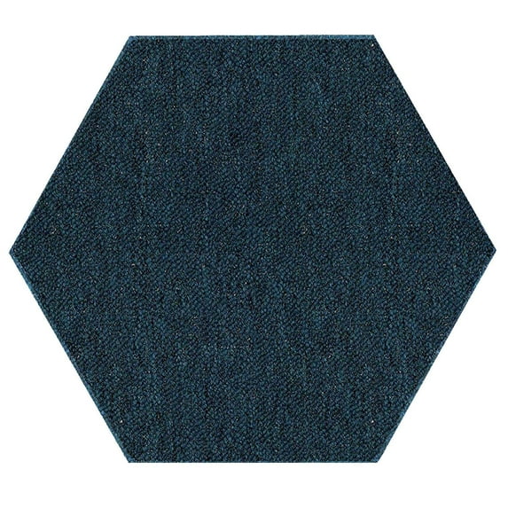 Home Queen Color World Collection Pet Friendly Indoor Outdoor Area Rug Teal - 12' Hexagon