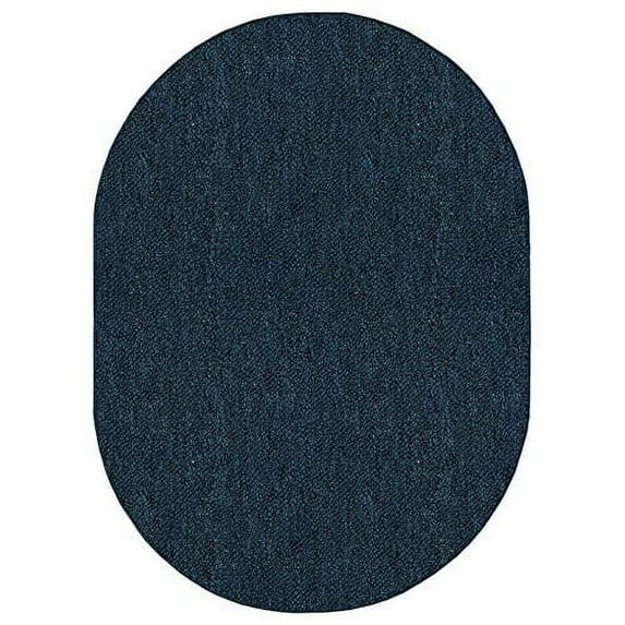 Home Queen Color World Collection Pet Friendly Indoor Outdoor Area Rug Teal - 4' x 6' Oval