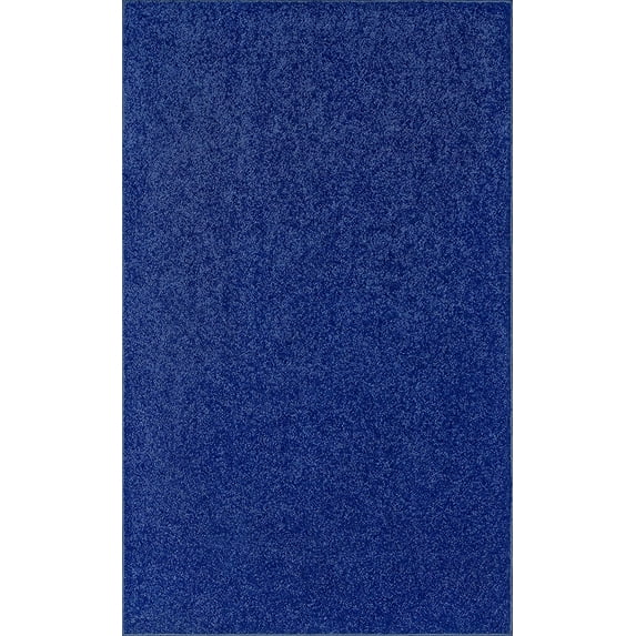 Home Queen Color World Collection Way Pet Friendly Area Rugs Neon Blue - 4' x 6'
