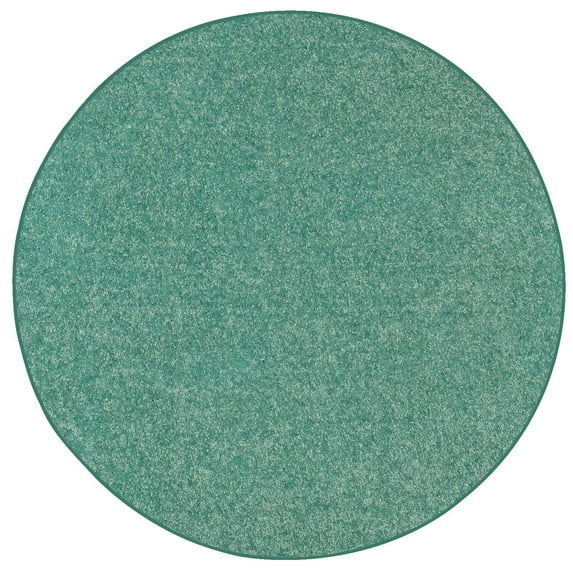 Home Queen Color World Collection Way Pet Friendly Area Rugs Teal - 4' Round