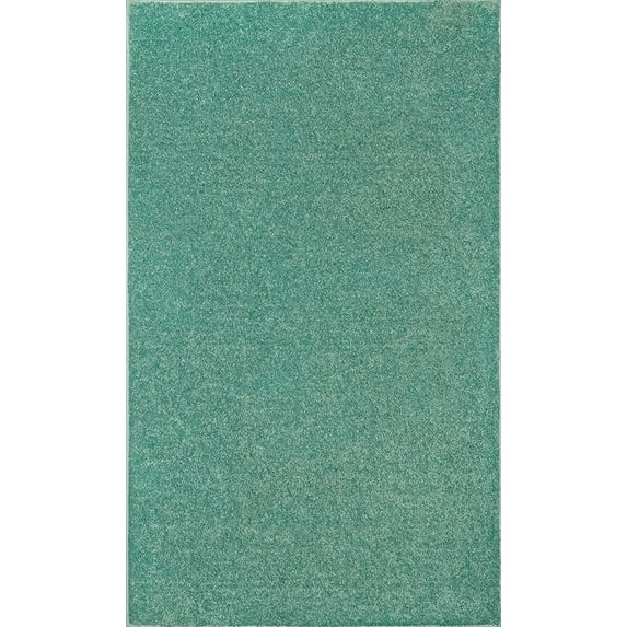 Home Queen Color World Collection Way Solid Color Area Rugs Teal - 2' x 6'