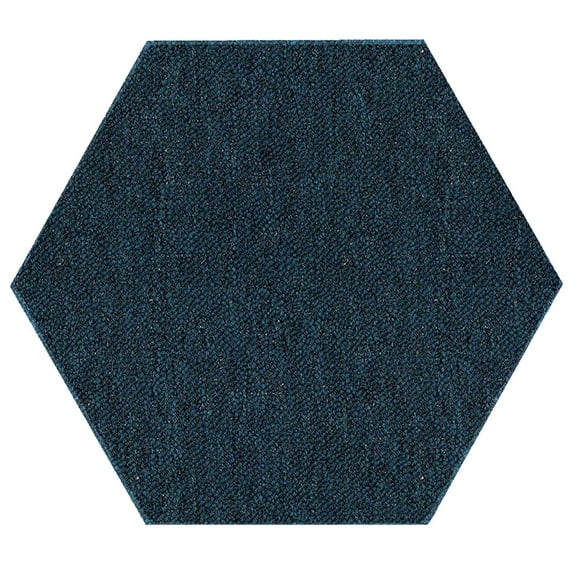 Home Queen Indoor Outdoor Commercial Hexagon Shape Area Rug Teal - 2' Hexagon
