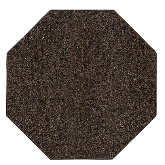 Home Queen Indoor Outdoor Commercial Octagon Shape Area Rug Chocolate - 7' Octagon