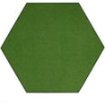 thumbnail image 1 of Home Queen Outdoor Green Gras Artificial Turf Area Rugs for Pets Decks, Patio's & Gazebo's to Pools, Docks & Boats, Under Party, Event & Wedding Tents Premium Oasis Green - 7' Hexagon, 1 of 3