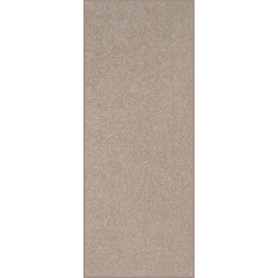 Home Queen Solid Beige Color Custom Size Runner Area Rugs Beige - 3' x 38'