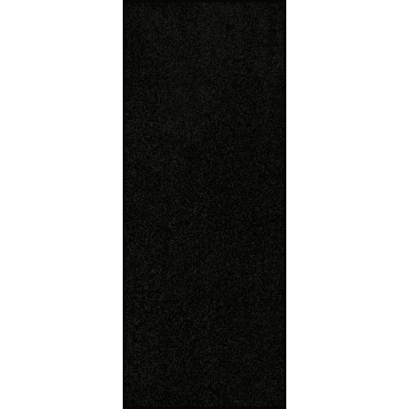 Home Queen Solid Beige Color Custom Size Runner Area Rugs Black - 2'6" x 8'