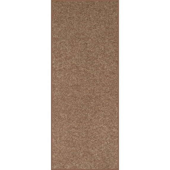 Home Queen Solid Beige Color Custom Size Runner Area Rugs Brown - 2'6" x 12'