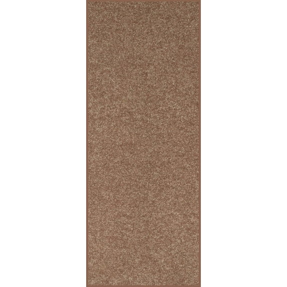 Home Queen Solid Beige Color Custom Size Runner Area Rugs Brown - 2' x 4'