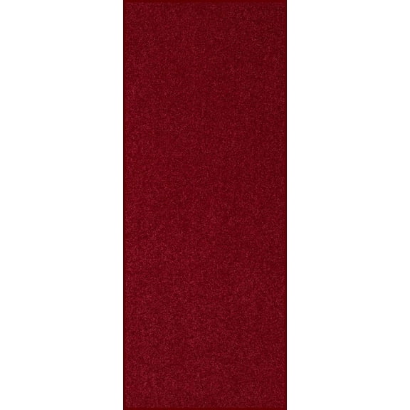 Home Queen Solid Beige Color Custom Size Runner Area Rugs Burgundy - 2'6" x 8'