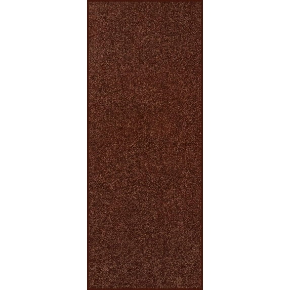 Home Queen Solid Beige Color Custom Size Runner Area Rugs Chocolate - 2'6" x 28'
