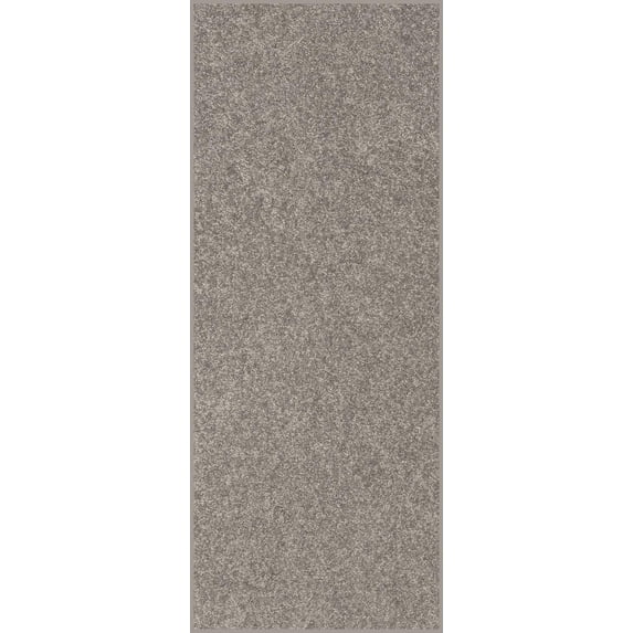 Home Queen Solid Beige Color Custom Size Runner Area Rugs Grey - 2' x 3'