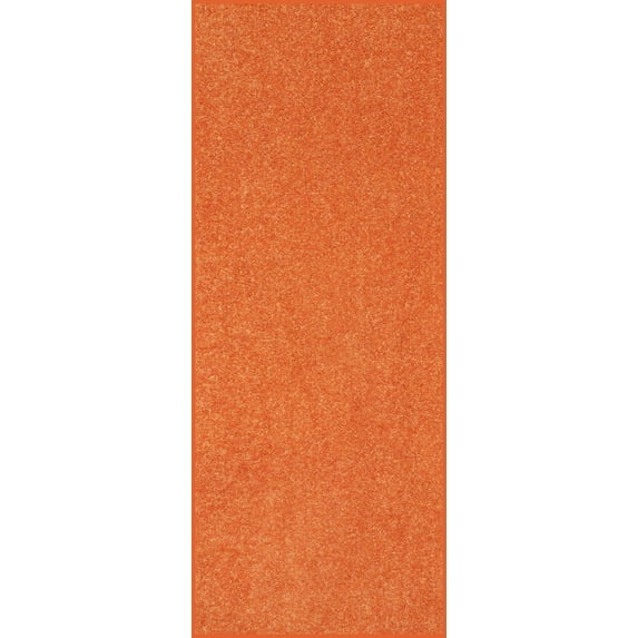 Home Queen Solid Beige Color Custom Size Runner Area Rugs Orange - 2'6" x 18'