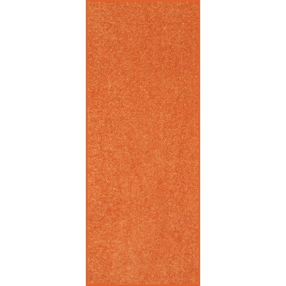 Home Queen Solid Beige Color Custom Size Runner Area Rugs Orange - 2' x 8'