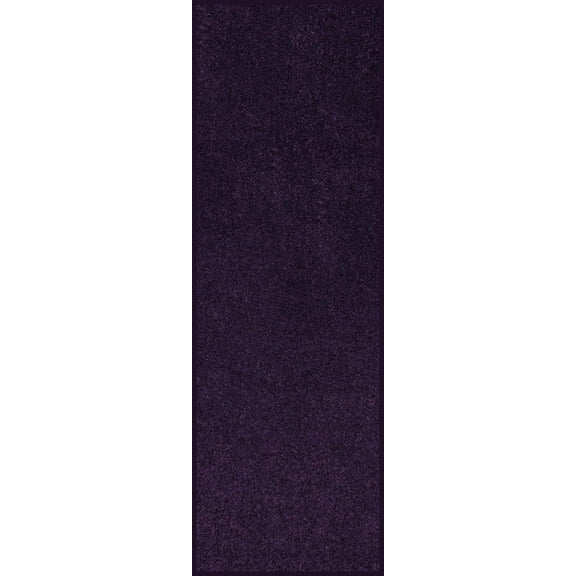Home Queen Solid Beige Color Custom Size Runner Area Rugs Purple - 2' x 10'