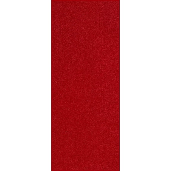 Home Queen Solid Beige Color Custom Size Runner Area Rugs Red - 2' x 20'