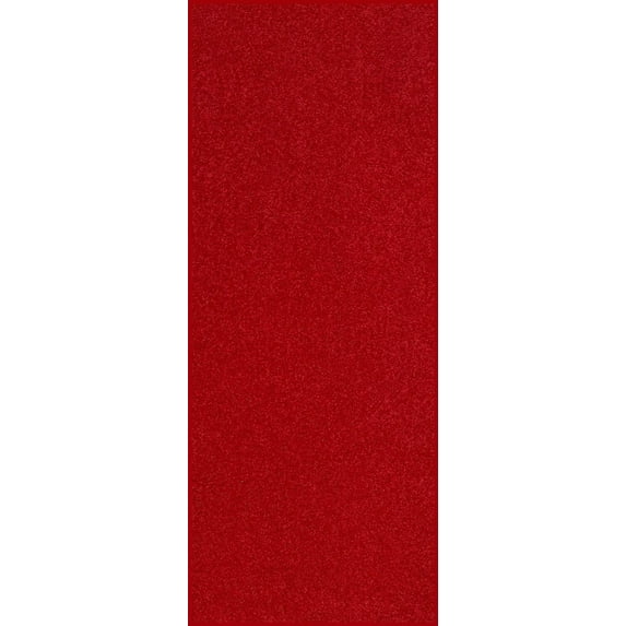 Home Queen Solid Beige Color Custom Size Runner Area Rugs Red - 3' x 24'