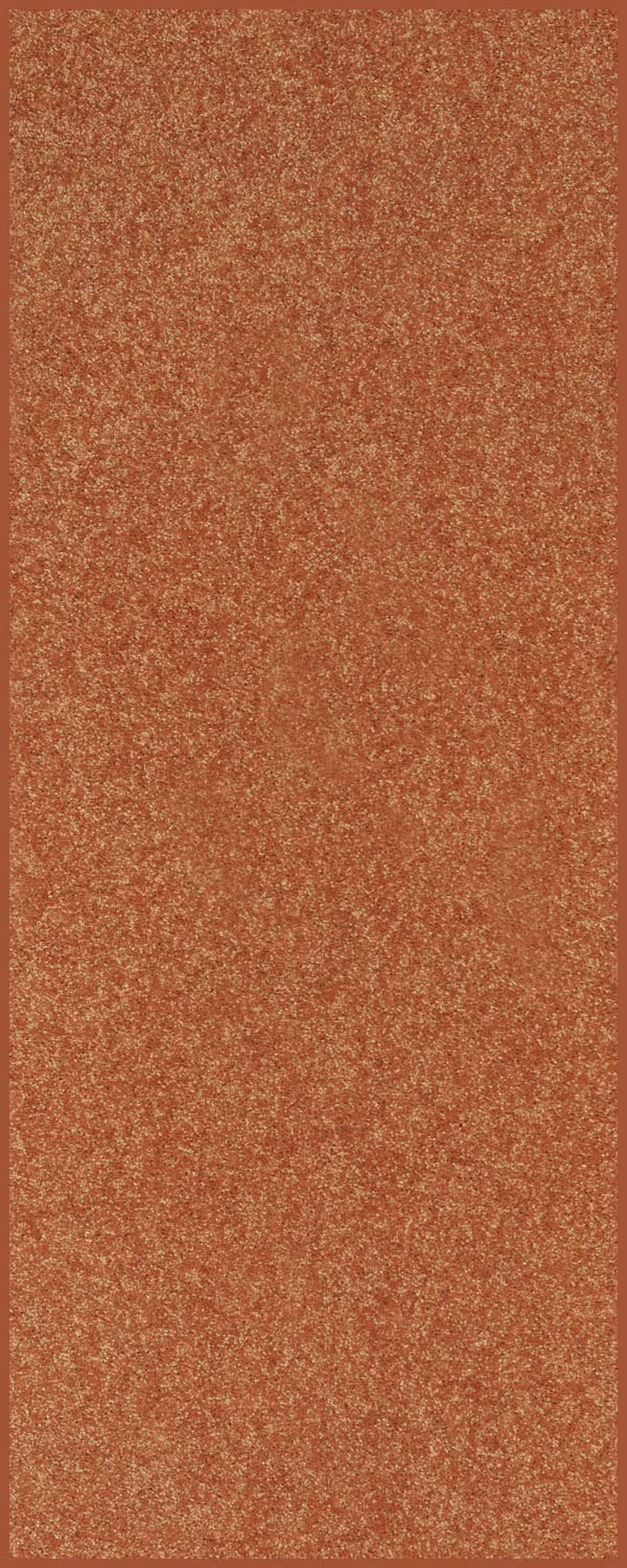 Home Queen Solid Beige Color Custom Size Runner Area Rugs Rust - 2' x ...