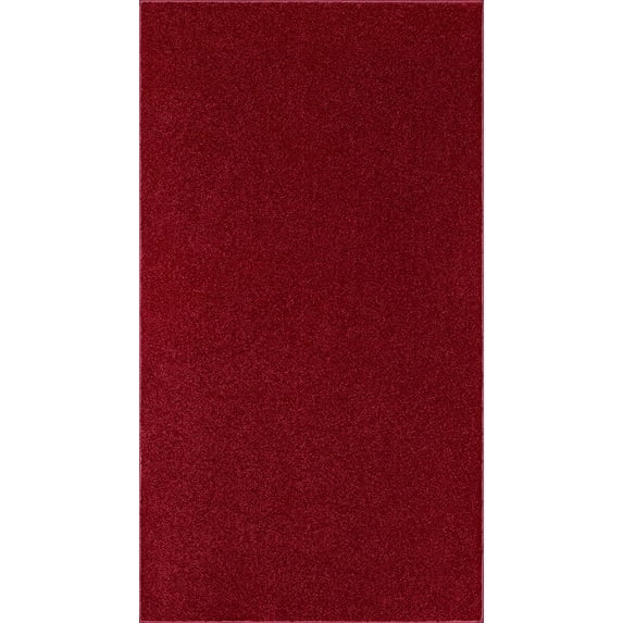 Home Queen Solid Color Area Rugs Burgundy - 3'x5'