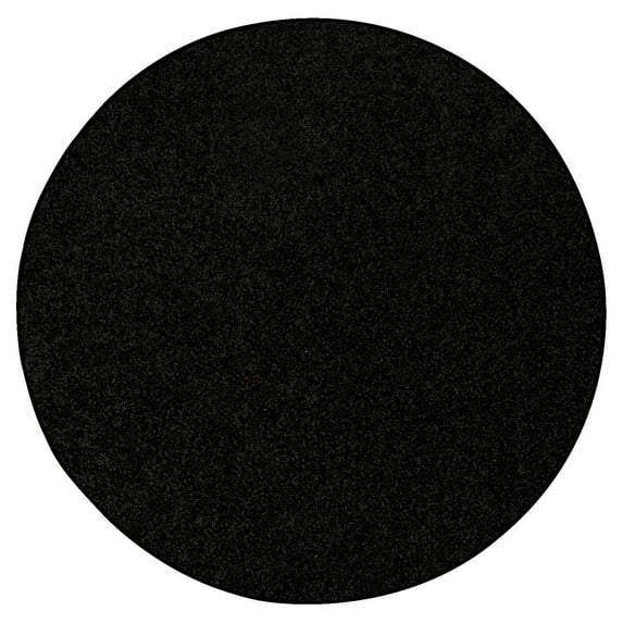Home Queen Solid Color Black 5' Round - Area Rug