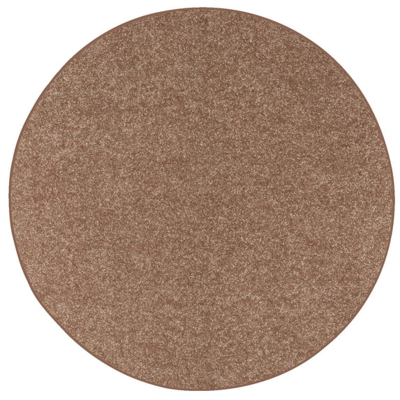 Home Queen Solid Color Brown 9' Round - Area Rug