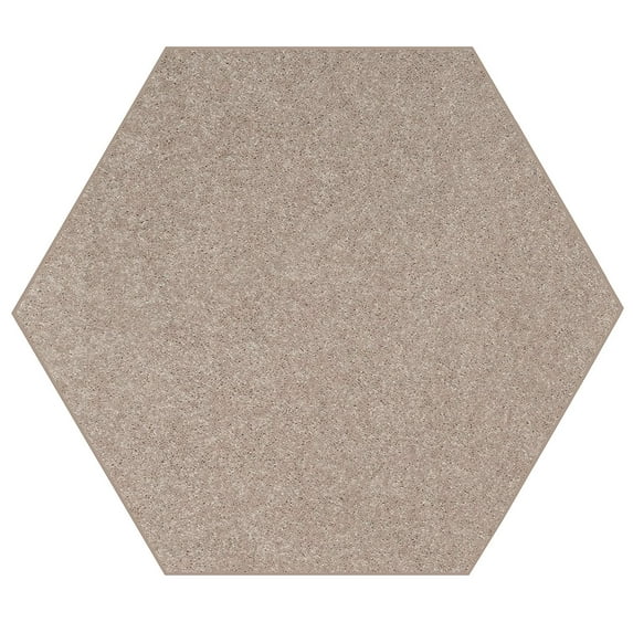 Home Queen Solid Color Hexagon Shape Area Rugs Beige - 6' Hexagon