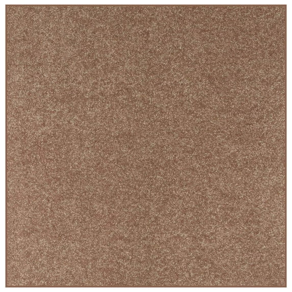 Home Queen Solid Color Indoor Area Rugs Brown - 5' Square