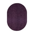 thumbnail image 1 of Home Queen Solid Color Indoor Area Rugs Purple - 6' x 9' Oval, 1 of 3