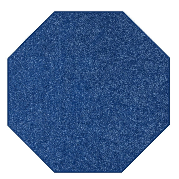 Home Queen Solid Color Octagon Shape Area Rugs Royal - 8' Octagon