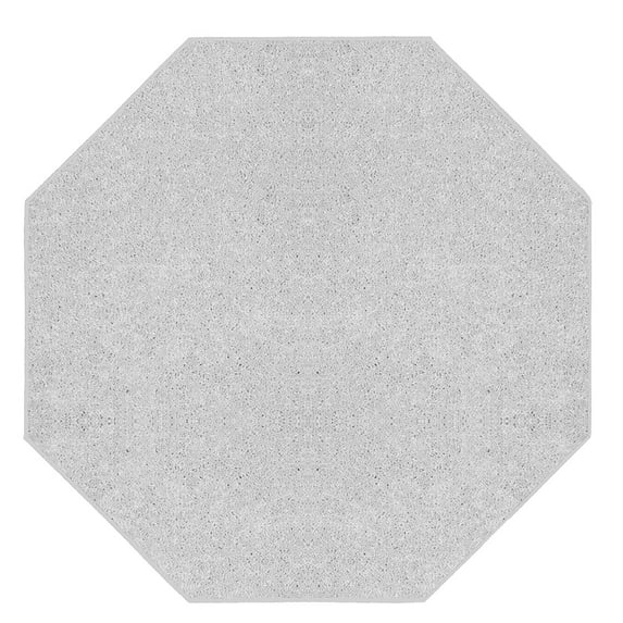 Home Queen Solid Color Octagon Shape Off White 9' Octagon - Area Rug