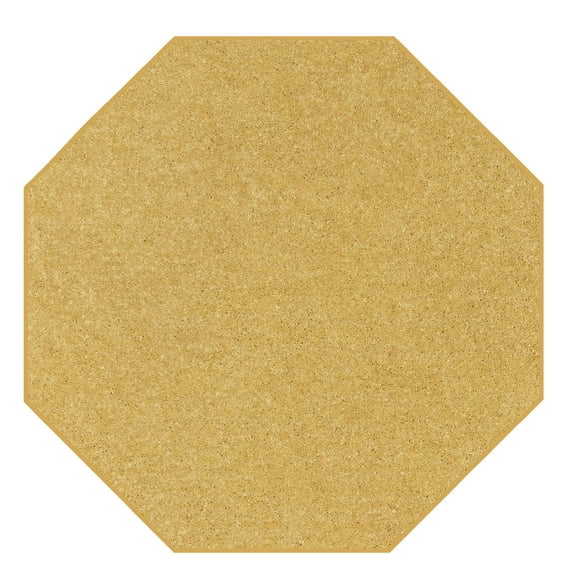 Home Queen Solid Color Octagon Shape Yellow 12' Octagon - Area Rug