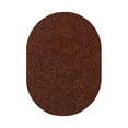 thumbnail image 1 of Home Queen Solid Color Oval Shape Area Rugs Chocolate - 2' x 8' Oval, 1 of 3