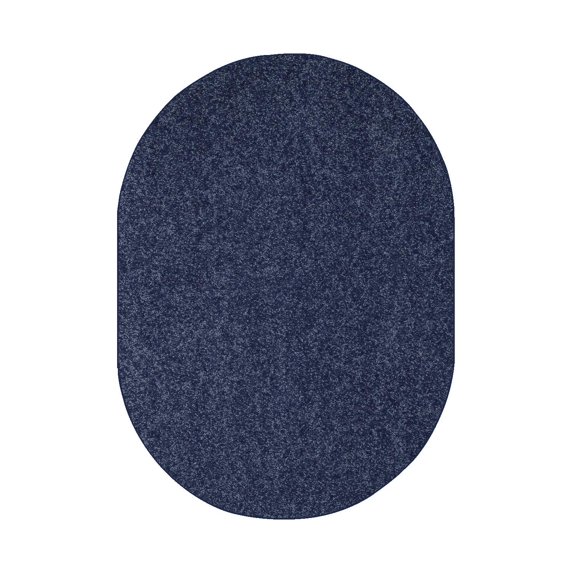 Home Queen Solid Color Oval Shape Petrol Blue 12'X15' Oval Shape - Area Rug