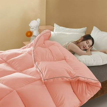 Home Quilt Queen White Lightweight Comforter Reversible Bedspread for All Season Soft Cozy Quilted Blanket Down Alternative Bedding (78.7''x59'' Hot Pink)/ Room Decor