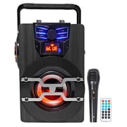 Home Rechargeable Bluetooth Karaoke Quarantine Activity System w/LEDs+Mic