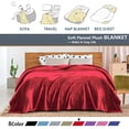 thumbnail image 1 of Home Red Flannel Fleece Throw Blanket Queen Size, Solid Ultra Soft Luxury Double Side Fuzzy & Plush Fall Blanket for Couch and Pet, Fluffy Cozy Throw Blanket -All Season Premium Bed Blanket-(90"x90"), 1 of 11